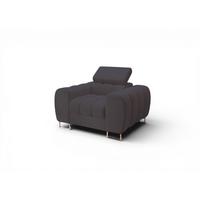 SESSEL Bastien In Stoff Terra - Dunkelgrau, Holzwerkstoff/Textil (115/95/97cm) - Fun Möbel