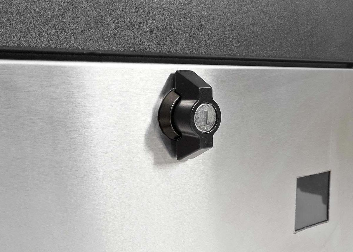 XXL BRIEFKASTEN ABSCHLIEßBAR Silber, Schwarz - Silberfarben/Schwarz, Metall (44/52/25cm) - MCW