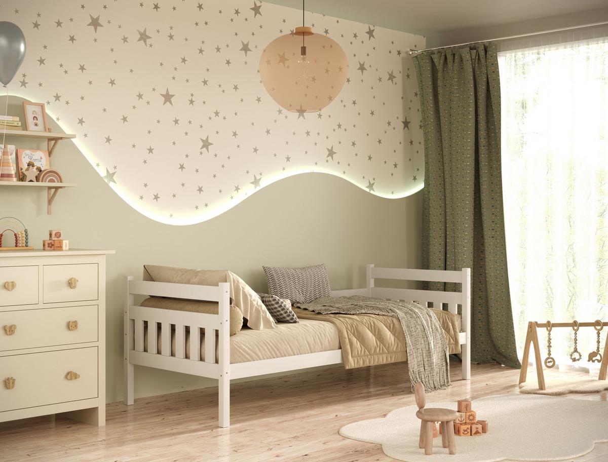 KINDERBETT Dawid mit Matratze 90/180 Weiß 90/180 - Weiß, Holz (90/180cm) - RAUMHIRSCH FURNITURE