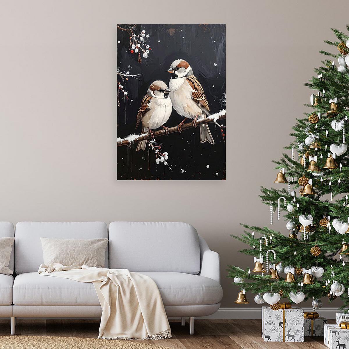 LEINWANDBILD Weihnachten 20x30cm - Schwarz, Textil (20/30cm) - Feeby
