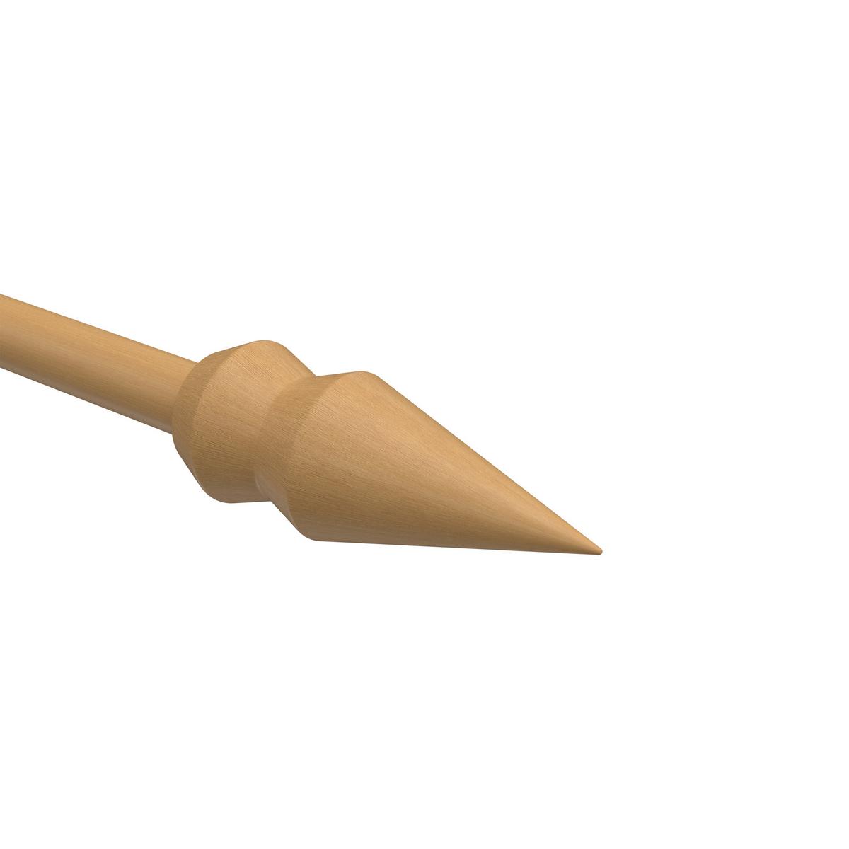 ENDSTÜCKE FÜR GARDINENSTANGEN 16 mm Ø, Doman Buche, Packung 2 Stück - Buchefarben, Holz (9/3/3cm) - INTERDECO