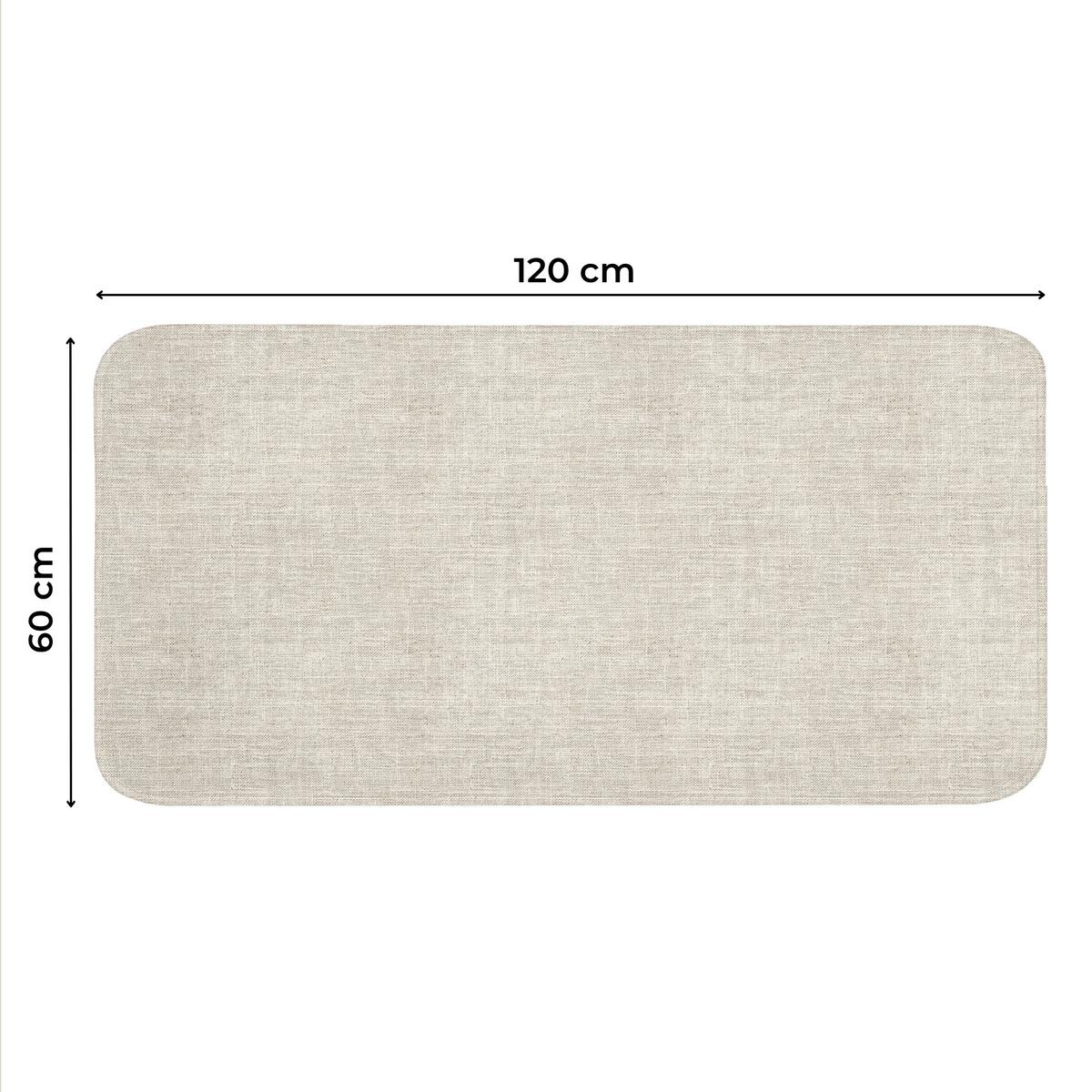 WC-VORLEGER Leinen - Textur - Beige WC Teppich 120x60 cm - Beige, Textil (120/1cm) - OnlyWow