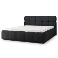 POLSTERBETT FARU Q 200x200 cm mit Bettkästen - Schwarz - Schwarz, Holz (200/200cm) - MASSENO