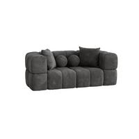 SOFA 2-sitzer Vega - Dunkelgrau, Holzwerkstoff/Textil (200/77/103cm) - Fun Möbel