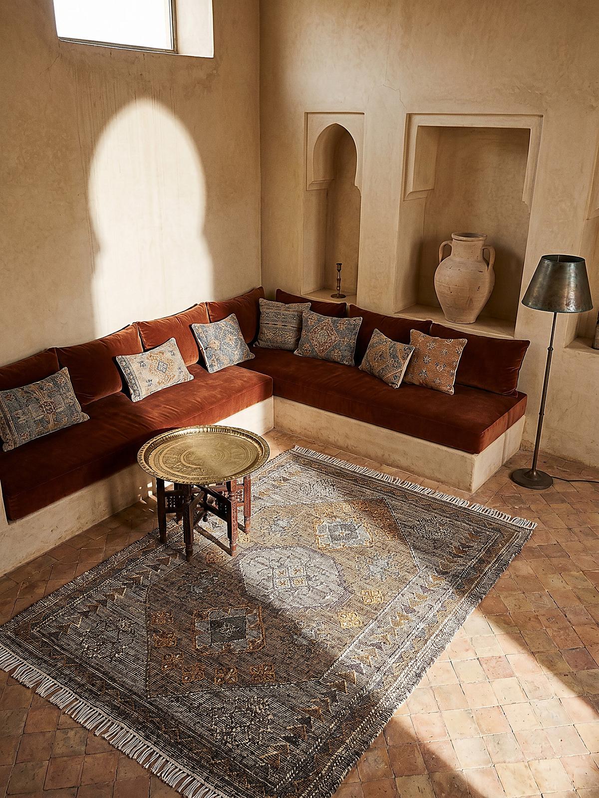 NATURTEPPICH handgewebt BERMEO, im Vintage-Stil, aus Jute, Natur, 140 x 200 cm - Beige, Textil (200/140cm) - KADIMA DESIGN