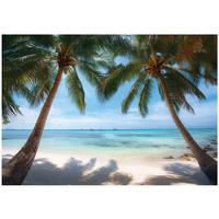 FOTOTAPETE 3D Effekt Strand Meer Hawaii Wohnzimmer 200x140 - Multicolor, Papier (200/140cm) - Wallarena