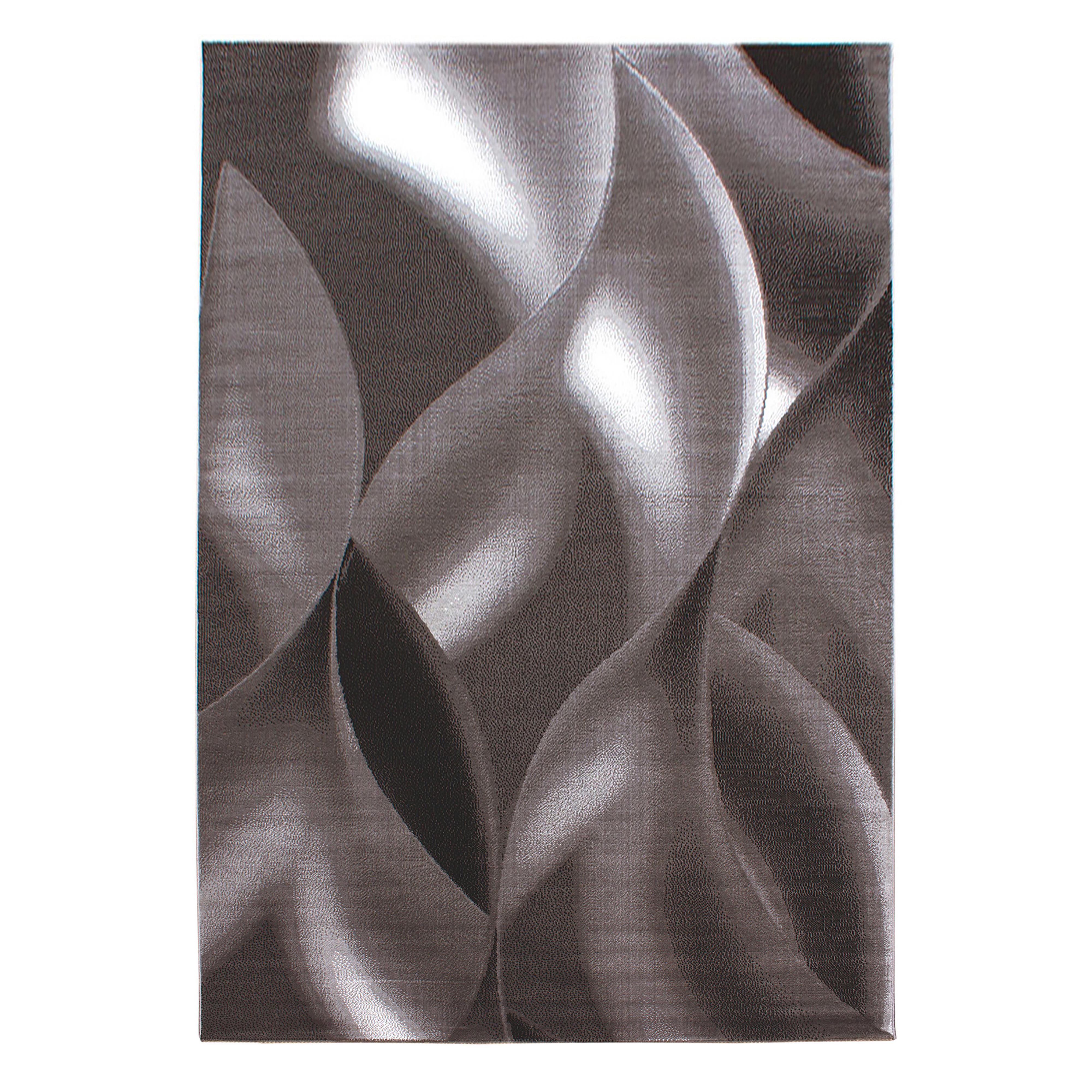 TEPPICH Kurzflor INN in Braun, mit abstraktem Wellenmuster, 80 x 150 cm - Braun, Textil (150/80cm) - KADIMA DESIGN