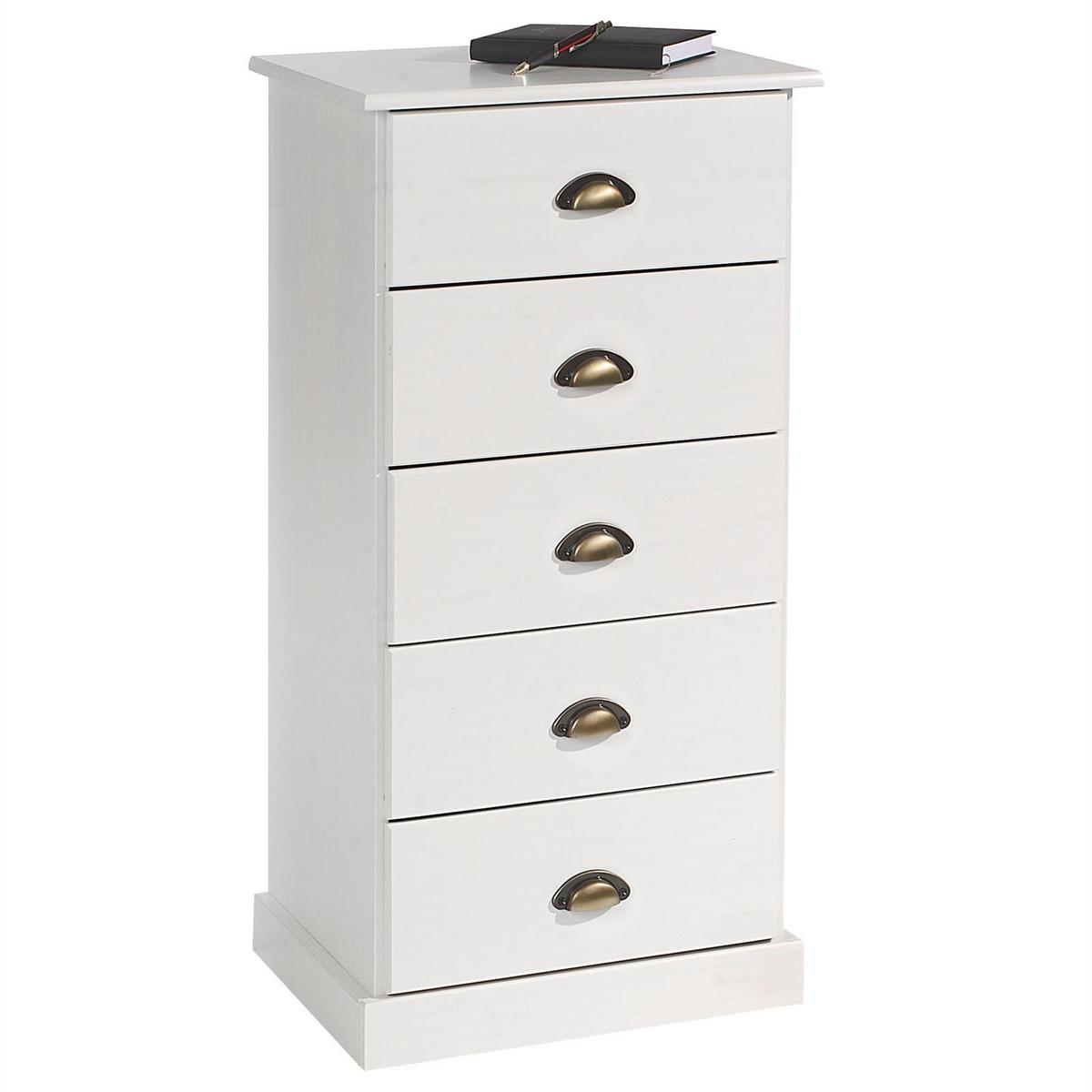 KOMMODE PARIS weiß - Weiß, Holz (48/95/39cm) - IDIMEX