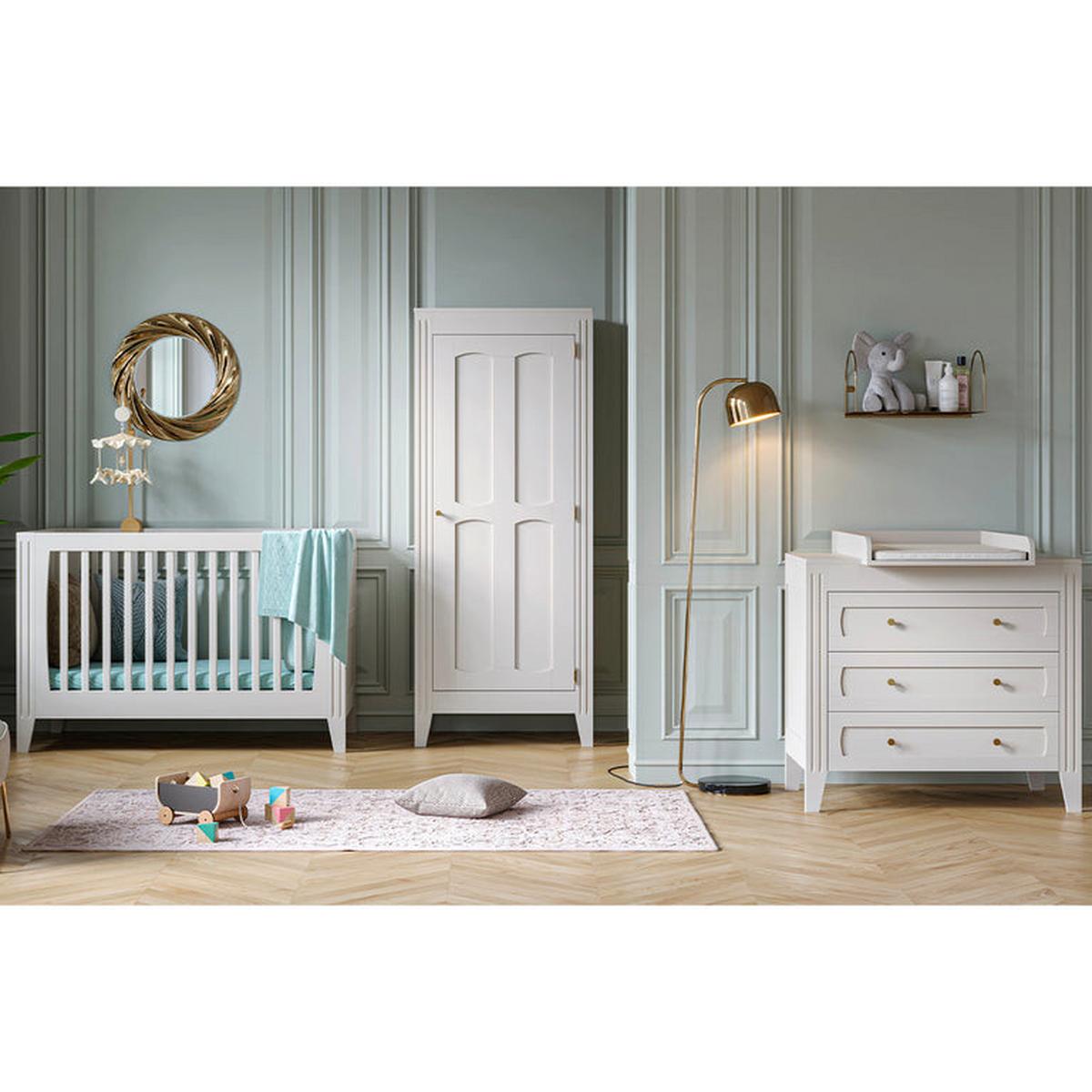 SCHRANK 1 Tür Weiß - Weiß, Holzwerkstoff (80/197/55cm) - Petits-meubles