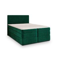 BOXSPRINGBETT FELBIO 160x200 cm mit Matratze und Topper - Grün - Grün, Holz (160/200cm) - MASSENO