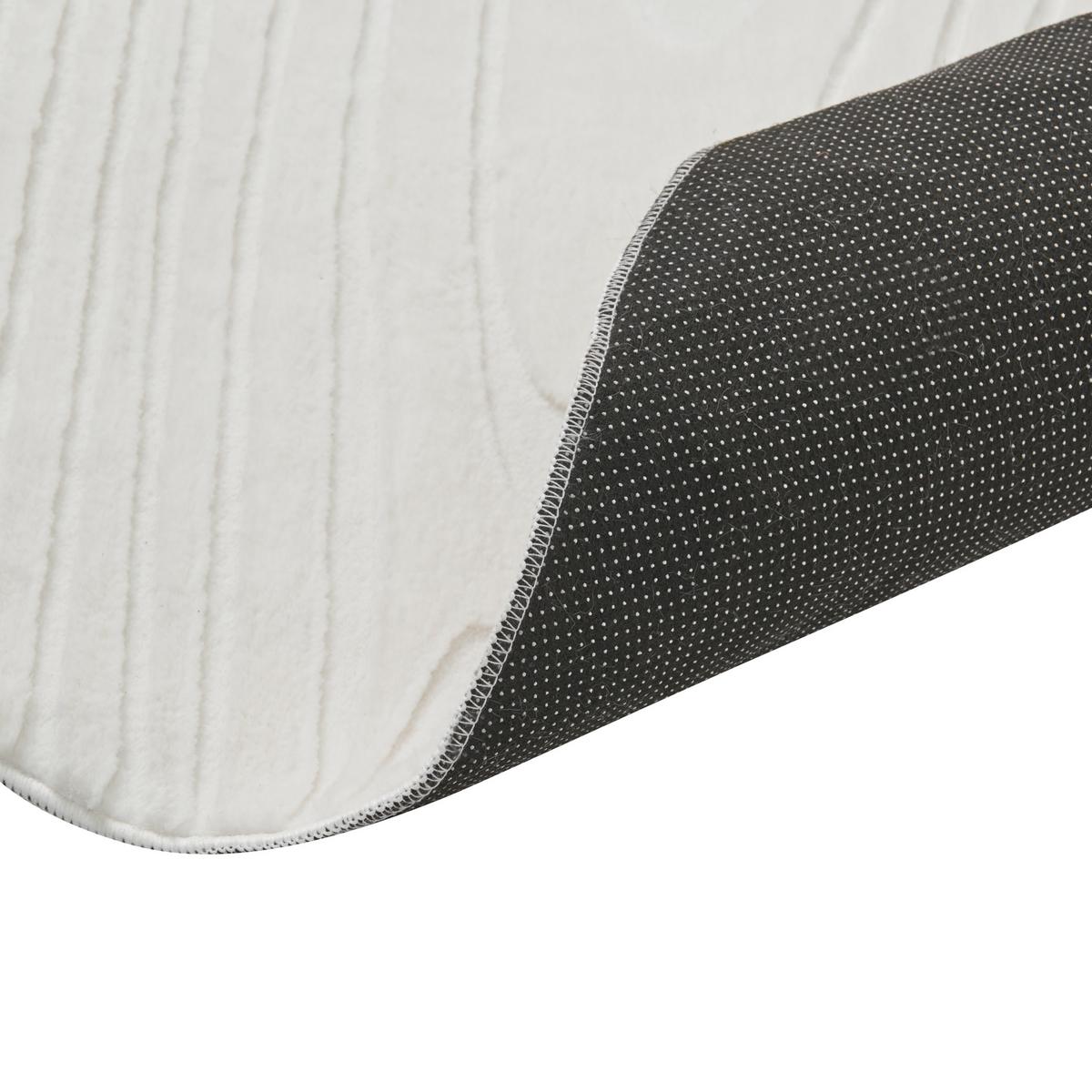 KUNSTFELLTEPPICH Cremeweiß 160 cm Ontake - Creme/Weiß, Kunststoff (160/160cm) - Beliani