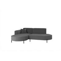 ECKSOFA Valencia Xs - Dunkelgrau, Holzwerkstoff/Textil (236/165cm) - Fun Möbel