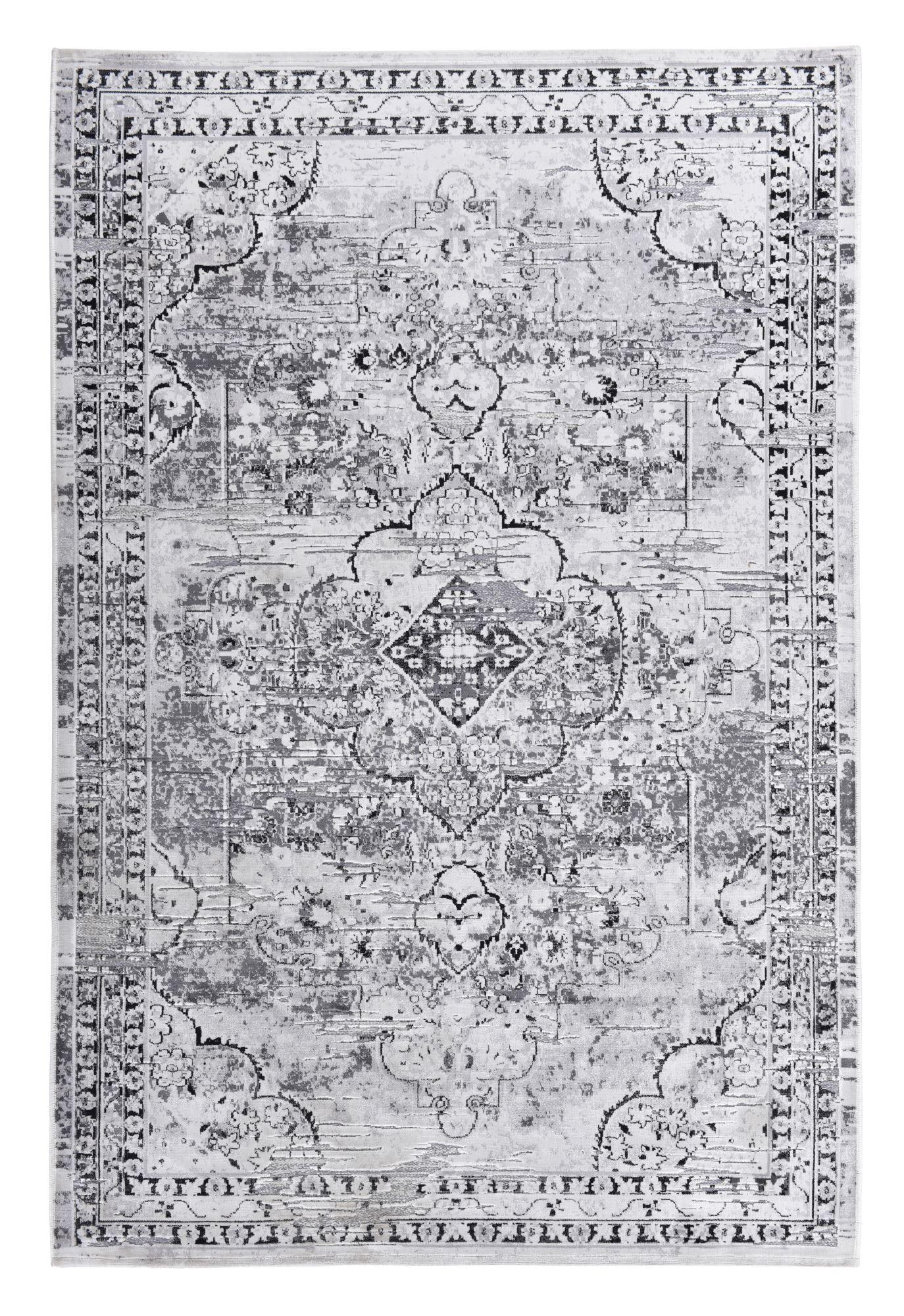 FLACHWEBETEPPICH Orelia 160x235 cm - Silberfarben, Textil (160/235cm) - Gino Falcone