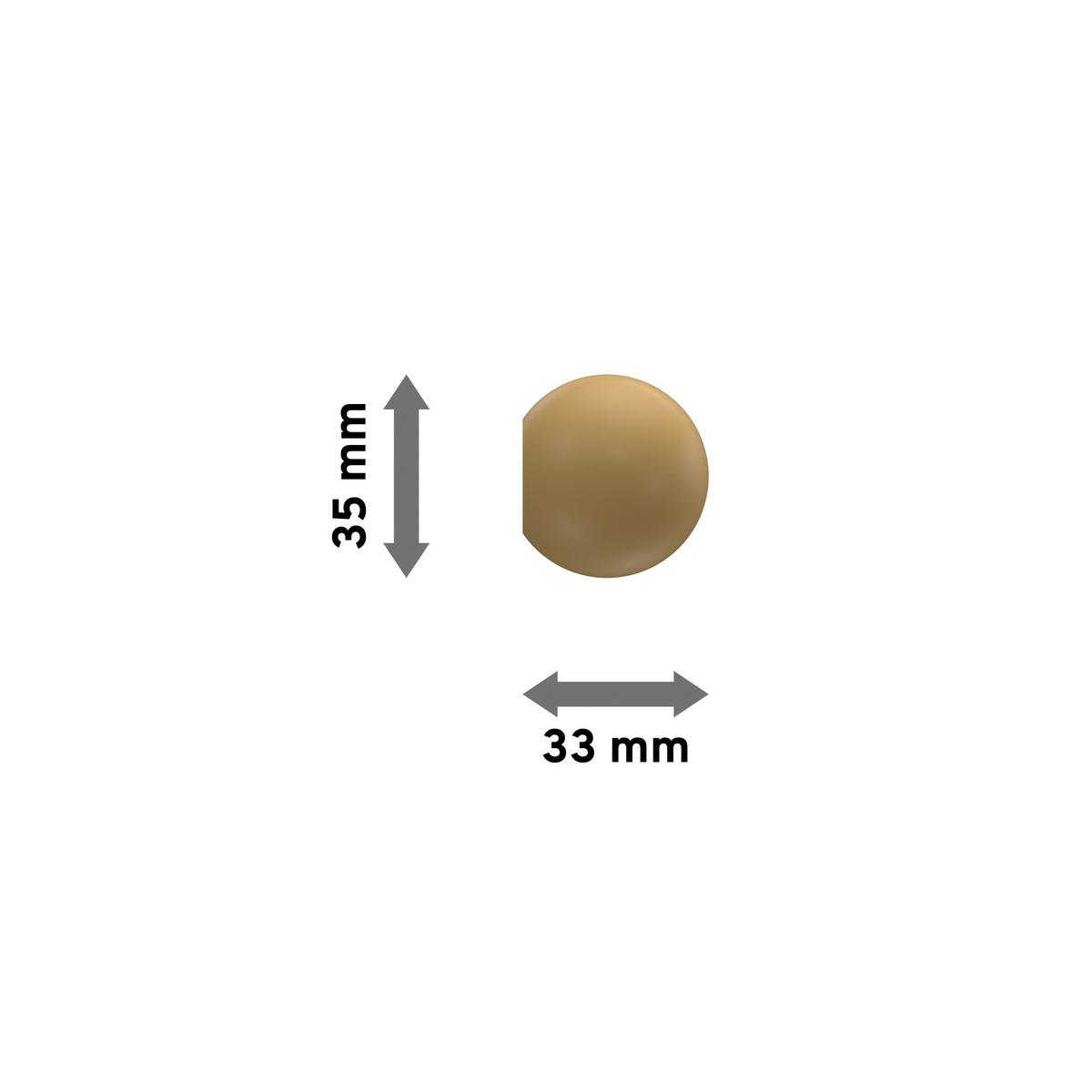 ENDSTÜCKE FÜR GARDINENSTANGEN 16 mm Ø, Geo Buche, Packung 2 Stück - Buchefarben, Holz (3.3/3.5/3.5cm) - INTERDECO