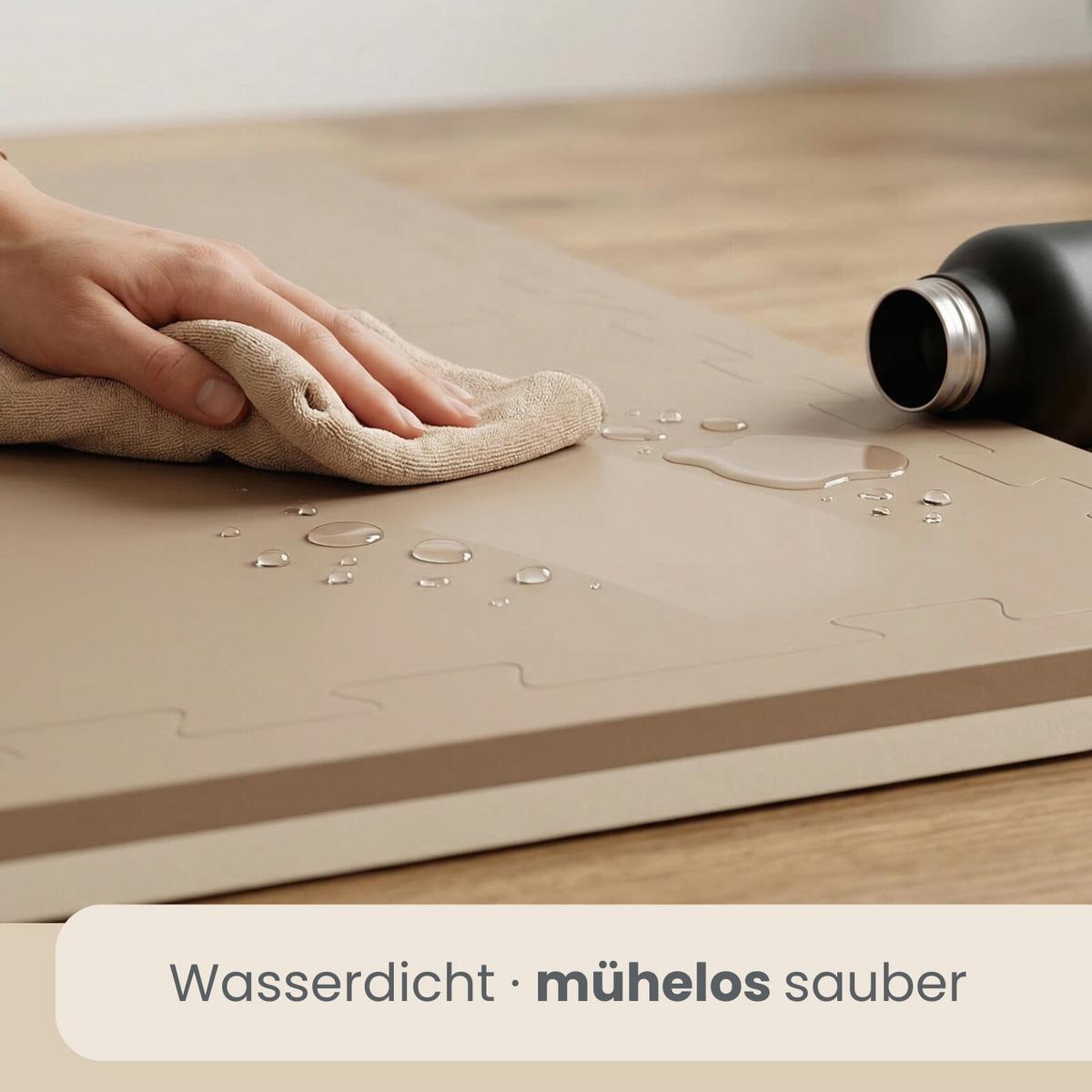 BODENSCHUTZMATTE 90x90x4 cm, 1 Matte, Beige und Braun - Beige, Kunststoff (90/90/4cm) - eyepower