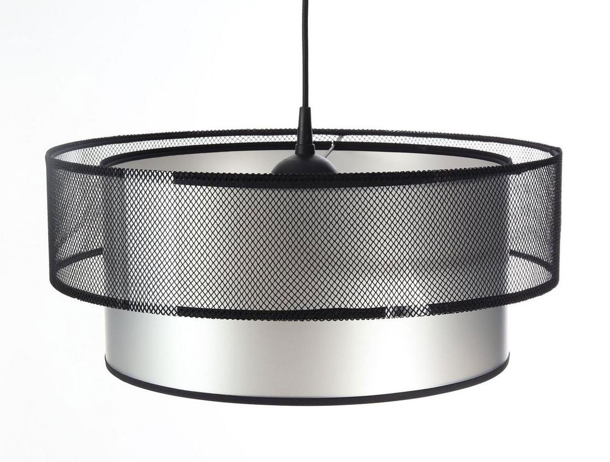 HÄNGELEUCHTE Schwarz 50/20 cm - Silberfarben/Schwarz, Kunststoff (50/1/20cm) - ONZENO