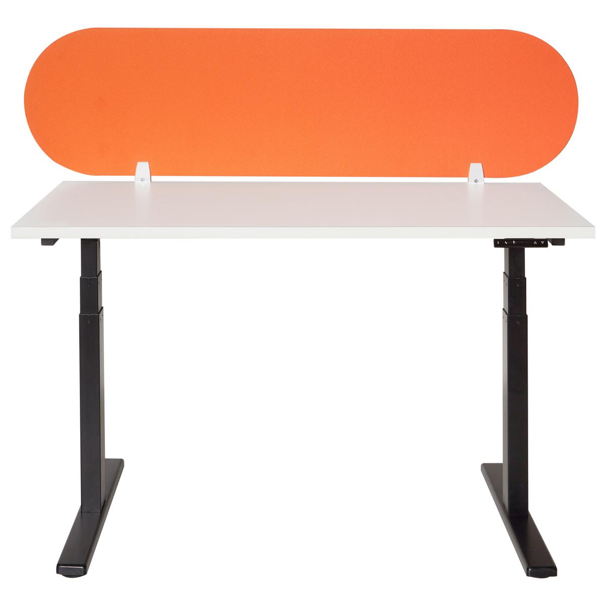 SCHREIBTISCHTRENNWAND 160/40 cm Orange Sparky - Orange, Textil (160/40/1cm) - Beliani