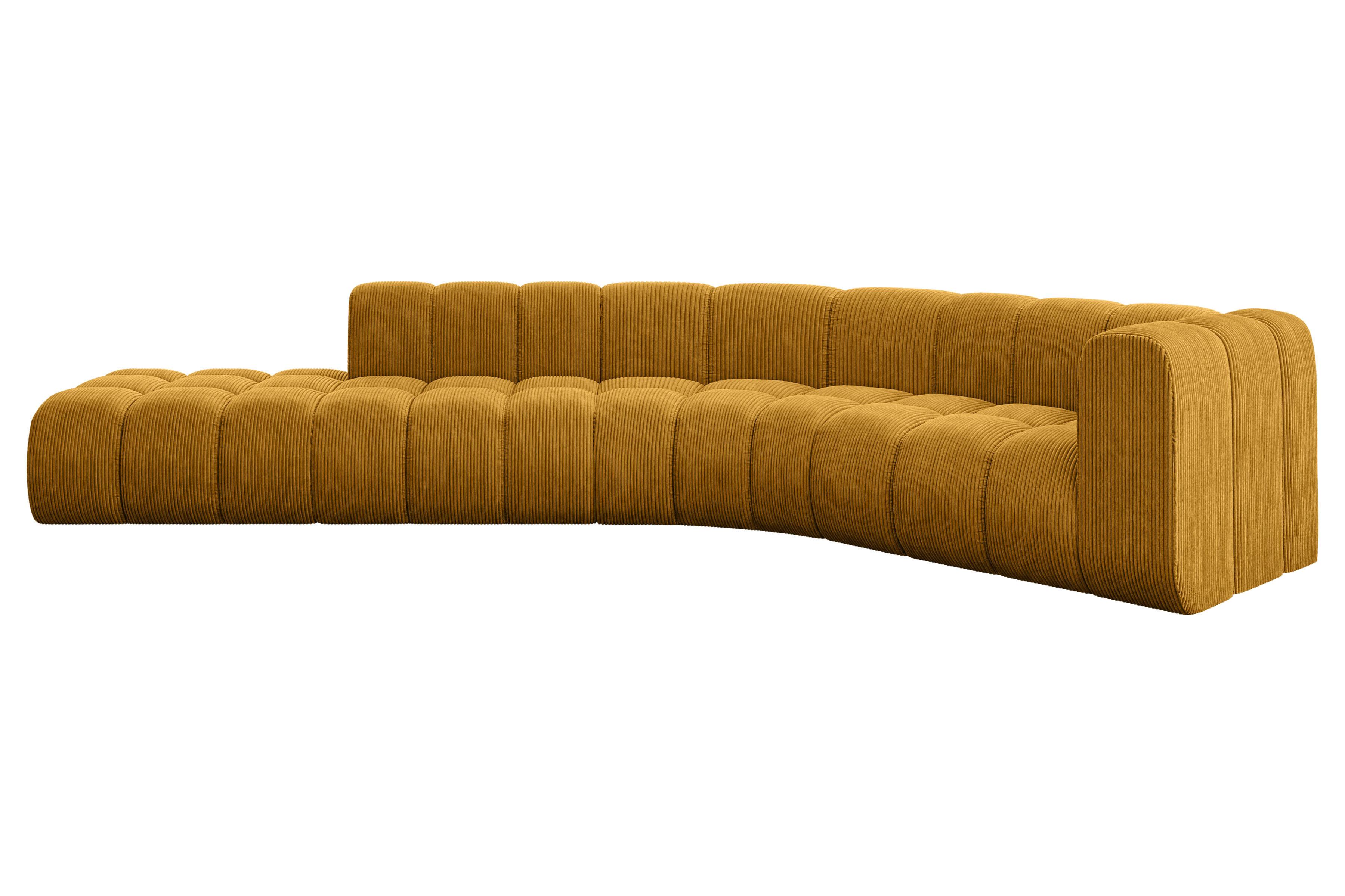 ECKSOFA modulares Sofa Tilmo-L1 - 399x194x70 cm Senfgelb - Currygelb, Holzwerkstoff/Textil (399/194cm) - ALTDECOR
