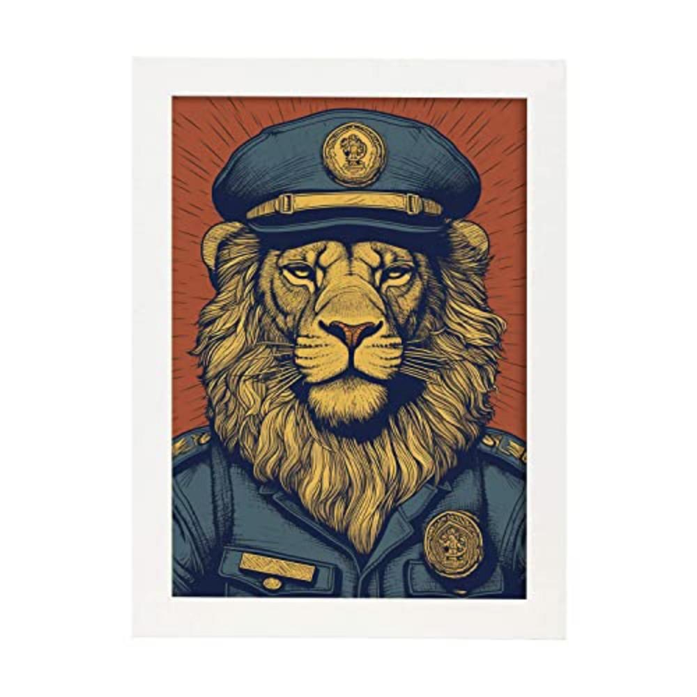 POSTER Tiere Cartoon A4 Weißer Rahmen - Weiß, Papier (29.7/5/21cm) - Nacnic