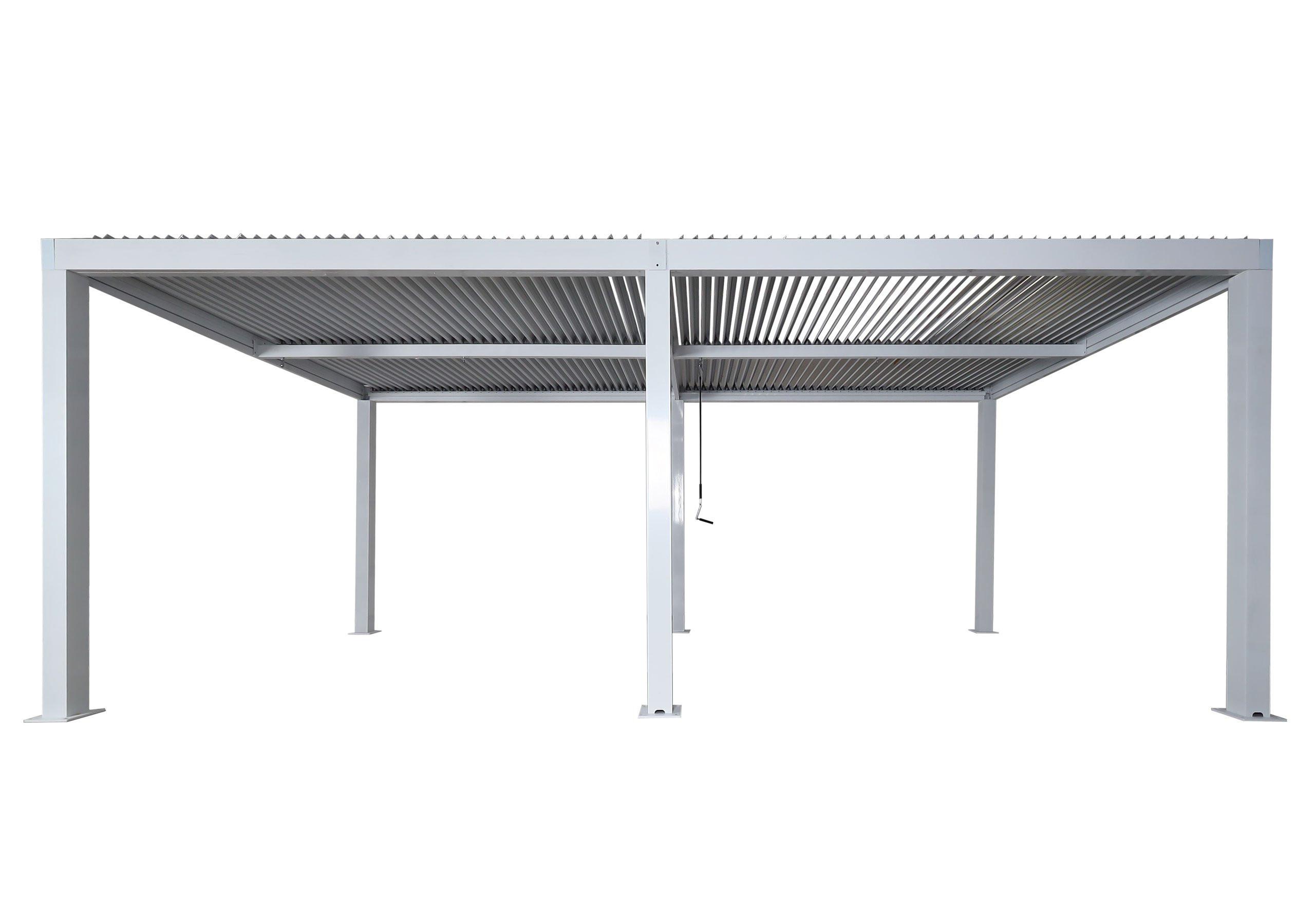 PERGOLA Weiß - Weiß, Metall (583/220/301cm) - MCW