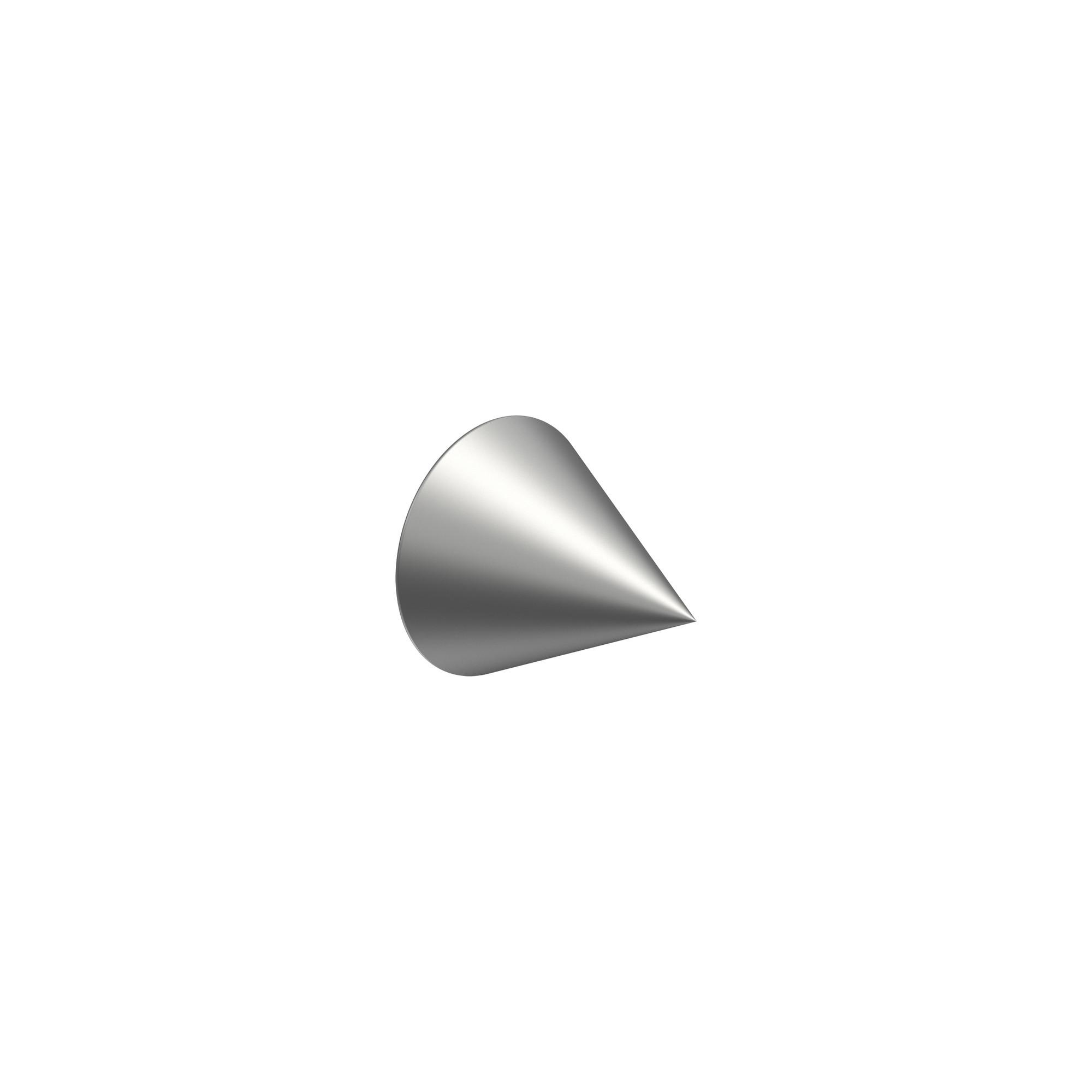 ENDSTÜCKE FÜR GARDINENSTANGEN / TELESKOPSTANGEN Cone 16/13 mm Ø Silbergrau, Packung 2 Stück - Silberfarben/Alufarben, Kunststoff (3/3/3cm) - INTERDECO