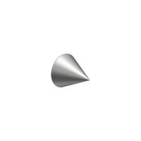 ENDSTÜCKE FÜR GARDINENSTANGEN / TELESKOPSTANGEN Cone 16/13 mm Ø Silbergrau, Packung 2 Stück - Silberfarben/Alufarben, Kunststoff (3/3/3cm) - INTERDECO