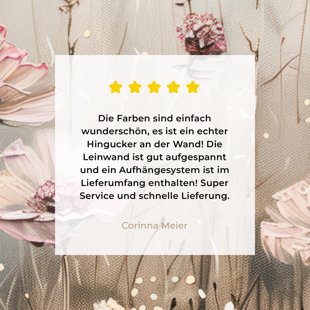 LEINWANDBILD Blumen - Rosa - Modern - Beige Deko XXL 80x120 cm - Beige, Textil (80/120cm) - MuchoWow
