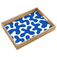TABLETT Formen - Abstrakt - Blau - Wellen 40x30 cm - Blau, Holz (40/5/5cm) - OnlyWow