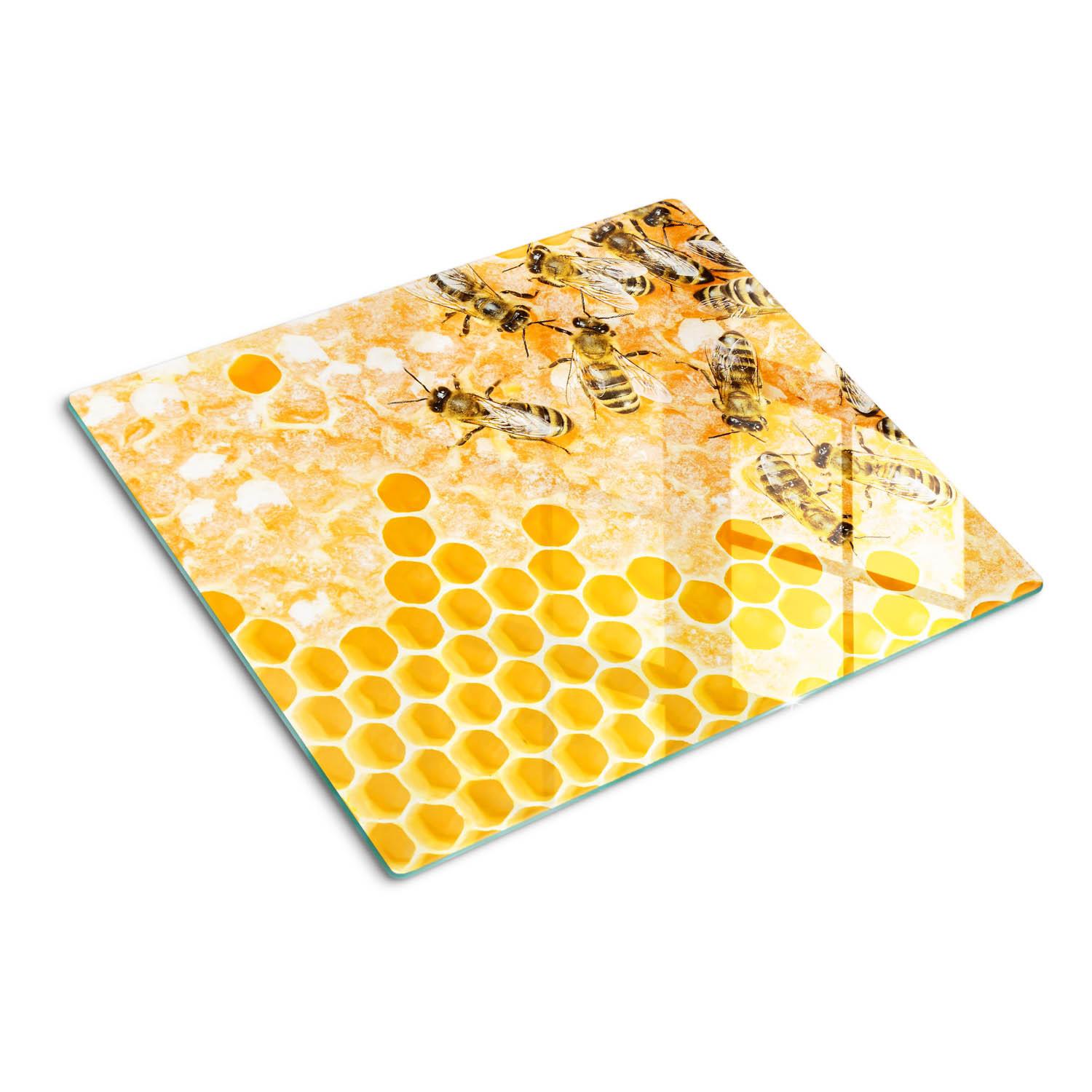 GLASPLATTE 60x52 cm Arbeiterbienen - Pink, Glas (60/0.4/52cm) - TULUP