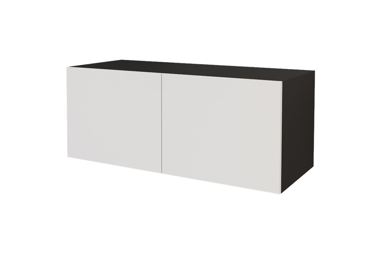 LOWBOARD ELIO-W 100x40x40 cm - Schwarz / Weiß - Schwarz, Holzwerkstoff (100/40/40cm) - ALTDECOR
