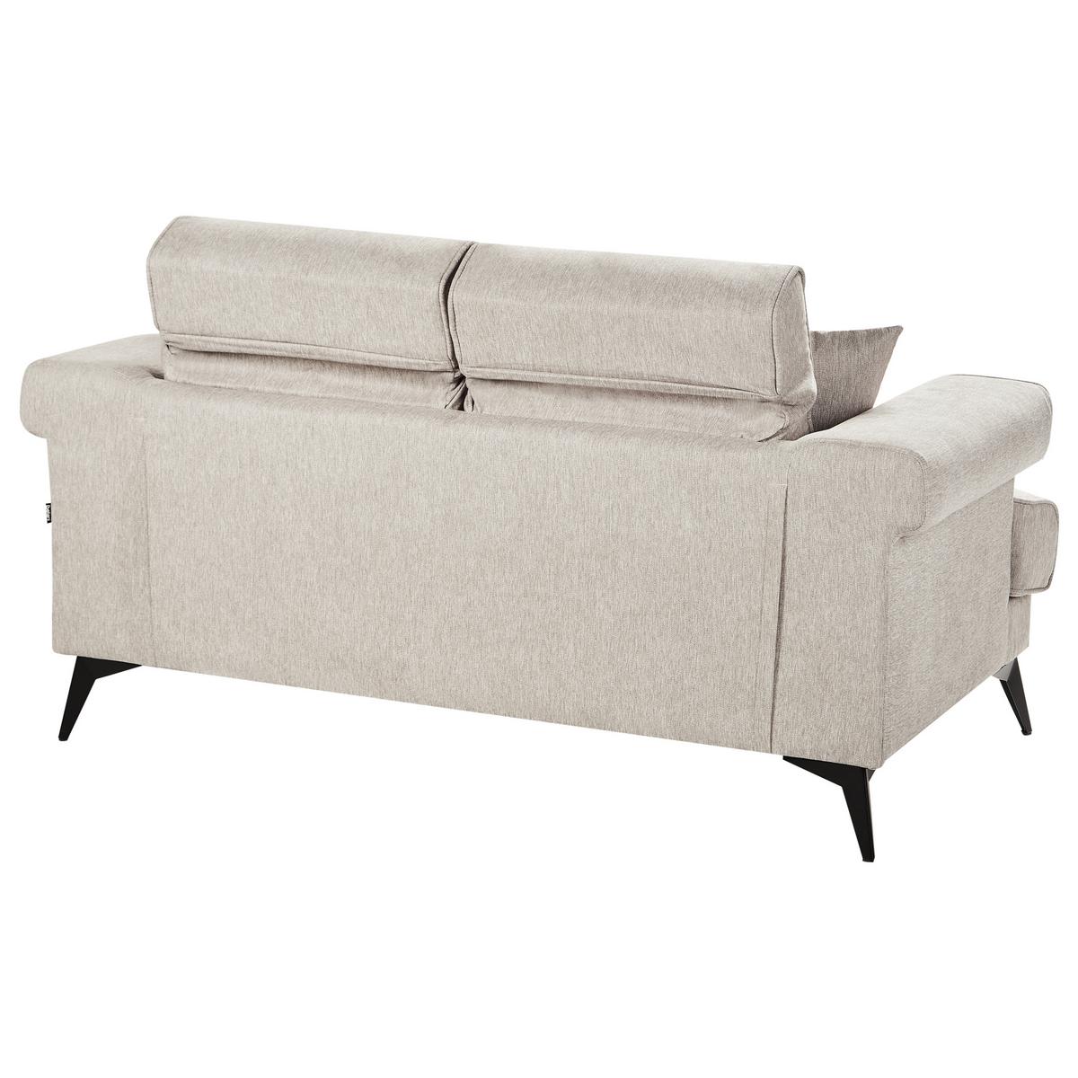 2-SITZER-SOFA Stoff Taupe Skive - Taupe, Textil (160/88/85cm) - Beliani