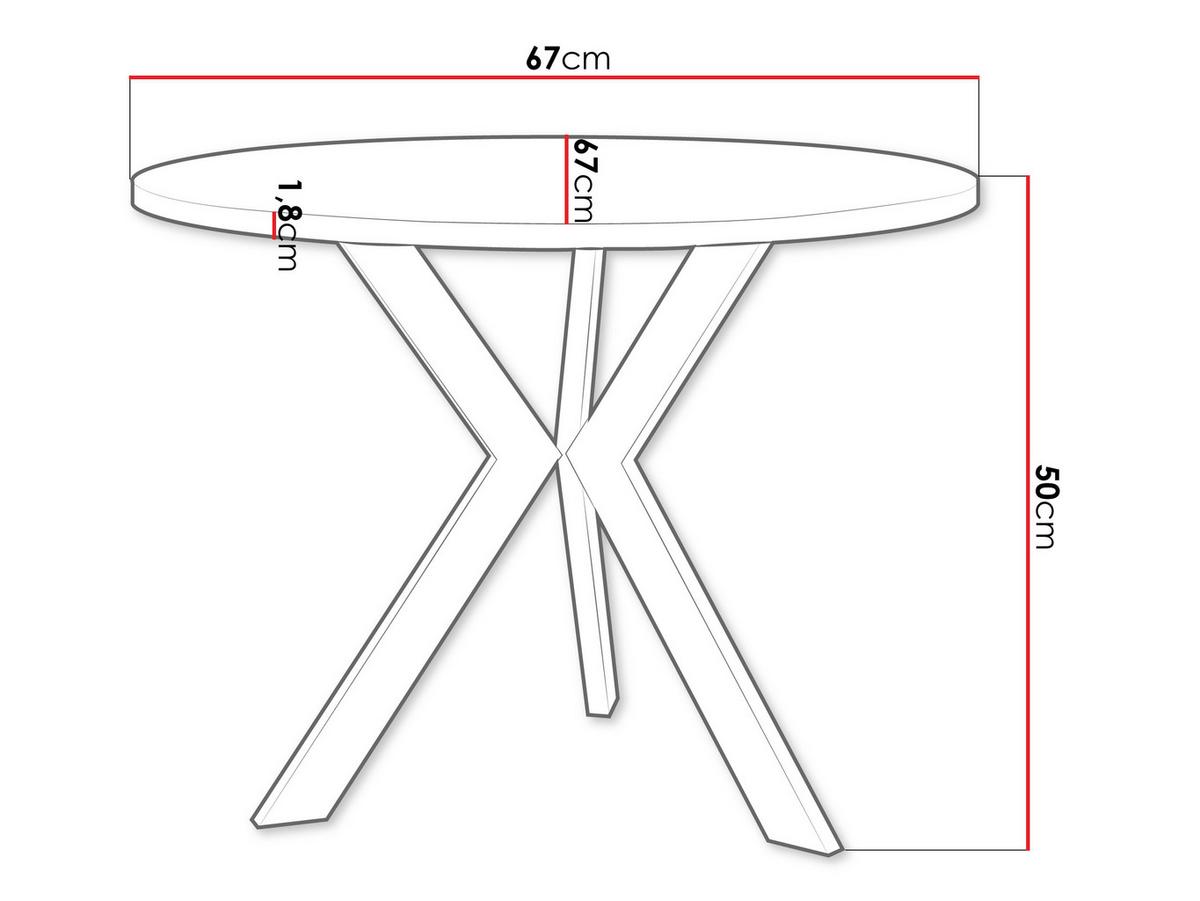 COUCHTISCH STK M6 - Schwarz/Braun, Metall (67/67/50cm) - MIRJAN24
