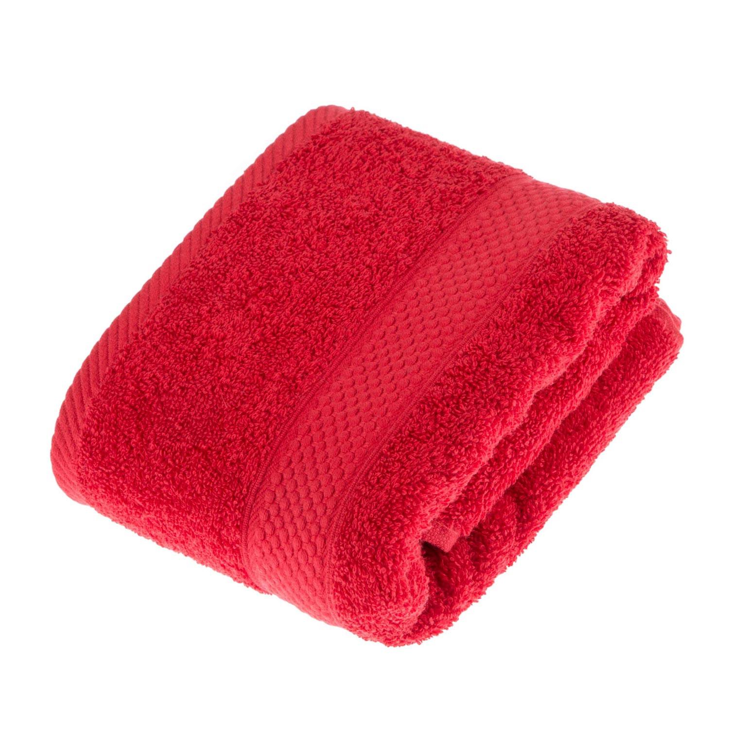 HANDTUCH Essential rot - Rot, Textil (50/90cm) - Homescapes