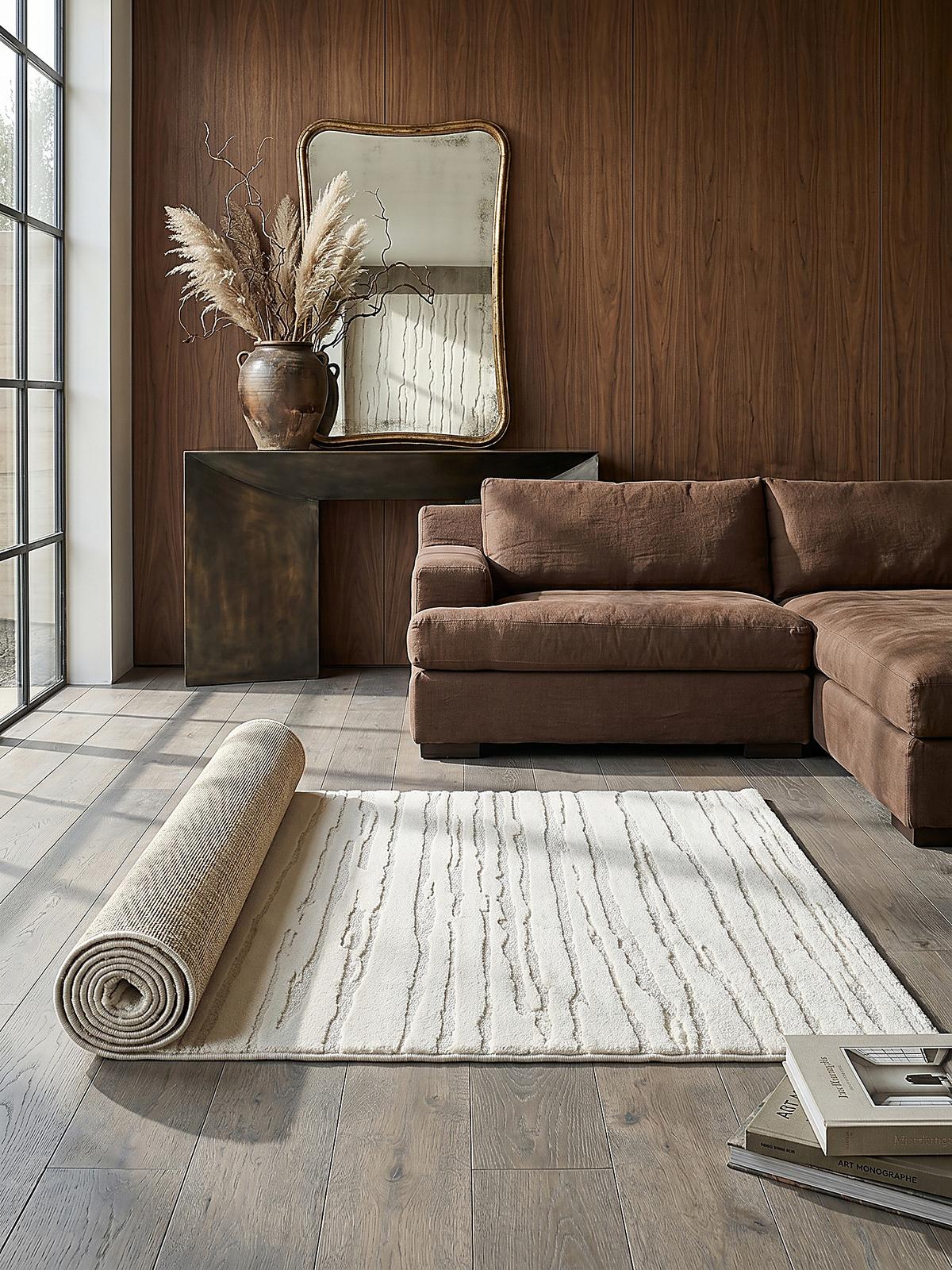 TEPPICHLÄUFER Abstrakt CETINA Polypropylen Creme 80 x 300 cm - Beige, Textil (80/300cm) - KADIMA DESIGN