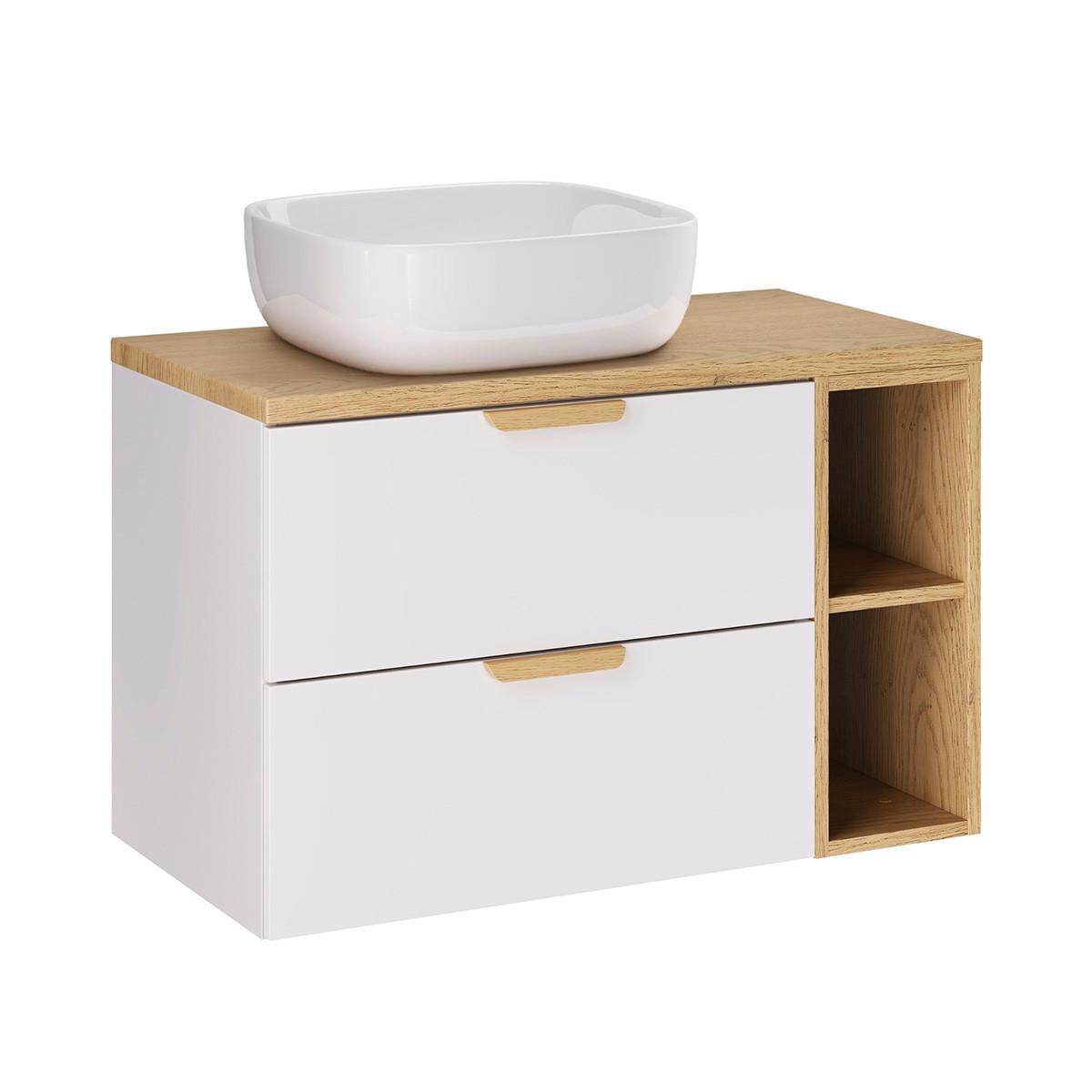 WASCHTISCH 80.6cm Oria Weiß - Weiß, Holzwerkstoff (80.6/50/46.5cm) - Petits-meubles