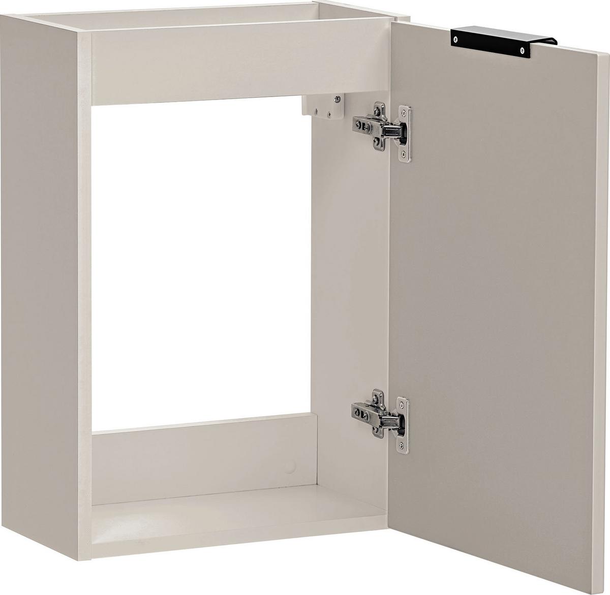 WASCHBECKENUNTERSCHRANK Niva hängend mit Rillenfronten in Matt Kaschmir, 40/57/22 cm - Kaschmir/Beige, Holzwerkstoff/Kunststoff (40/57/22cm) - WFL GROUP