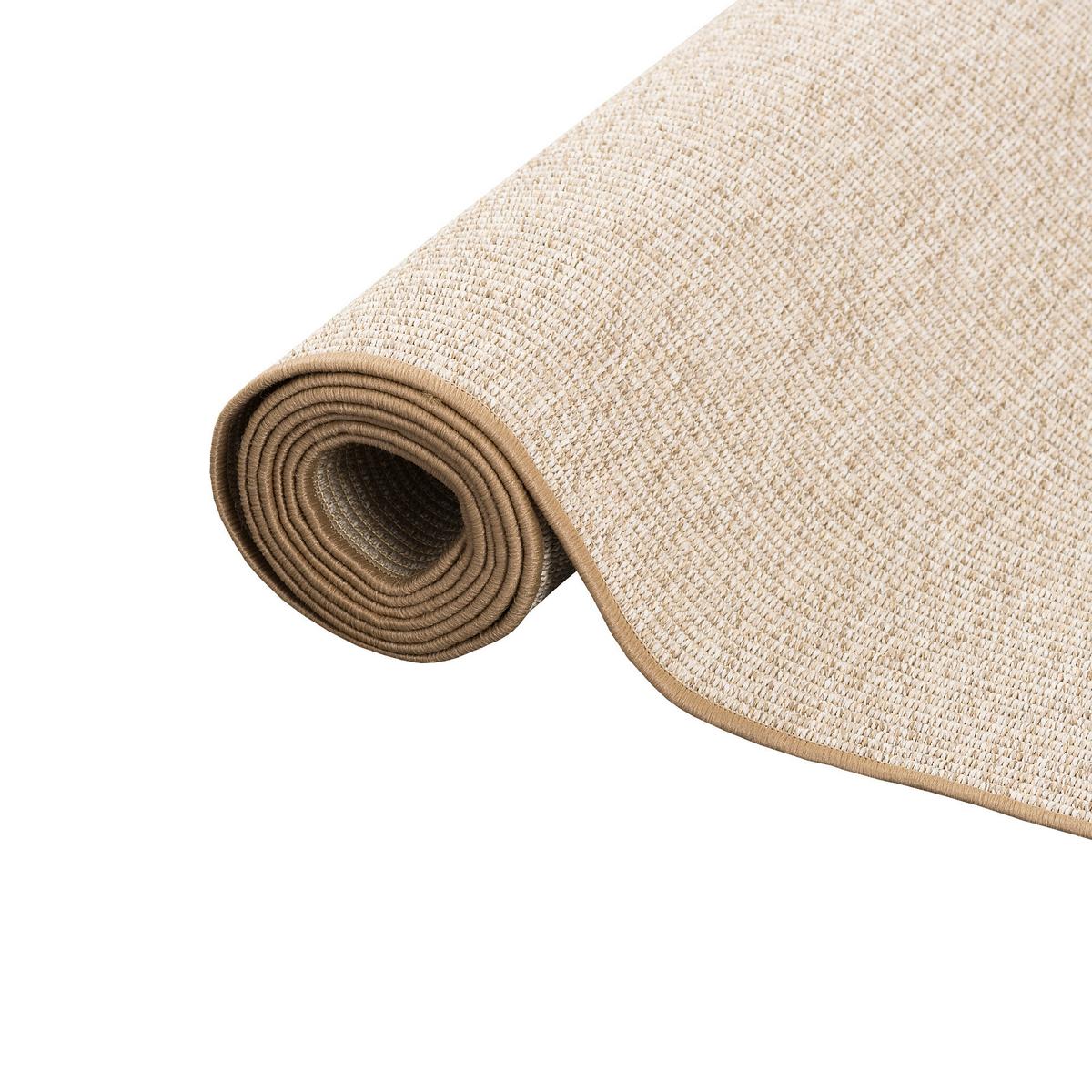 SISAL-OPTIK DESIGNER FLACHGEWEBE TEPPICH PURE MELIERT - Beige, Textil (160/160cm) - Snapstyle