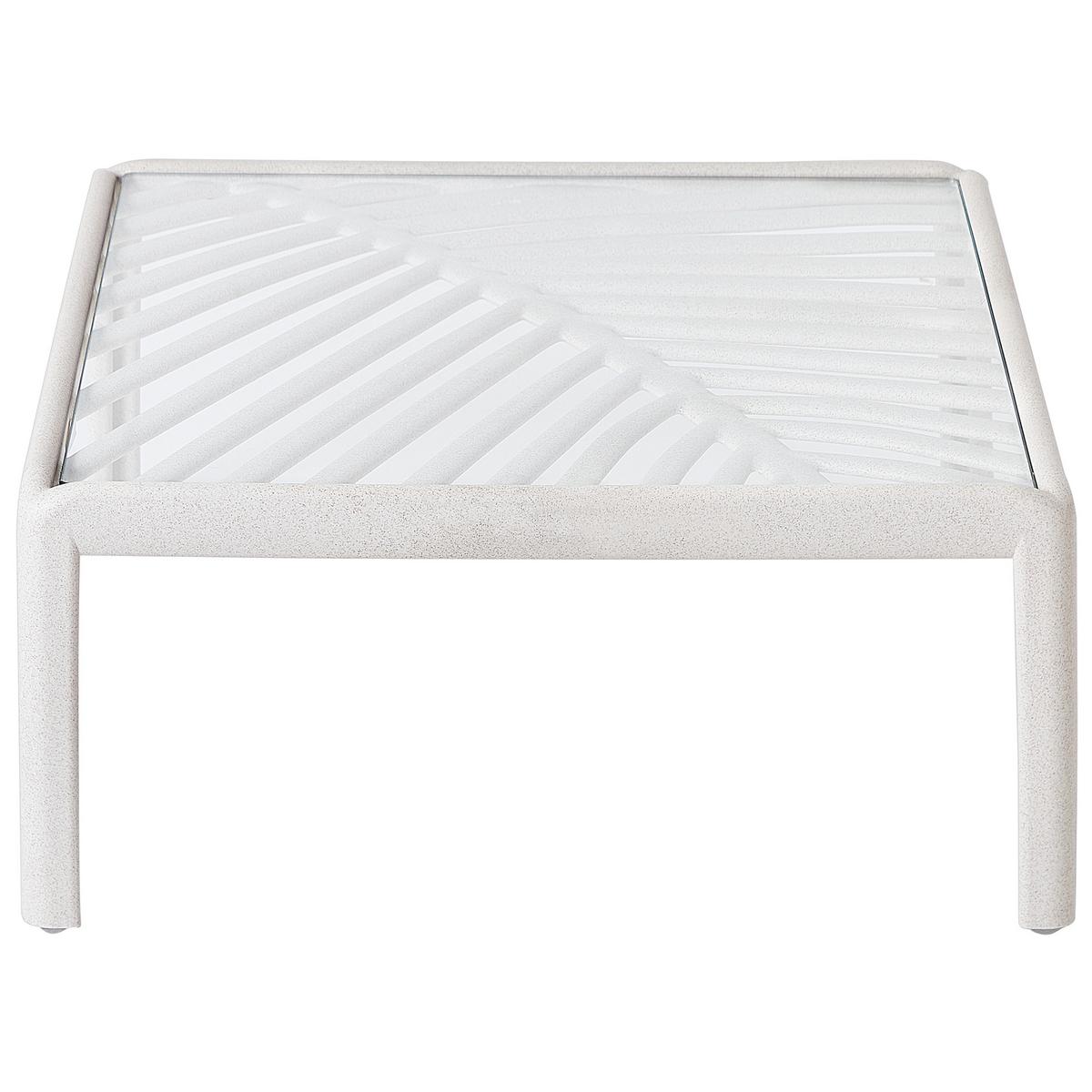 GARTENTISCH Beige Ferretti - Beige, Kunststoff (69/69/32cm) - Beliani