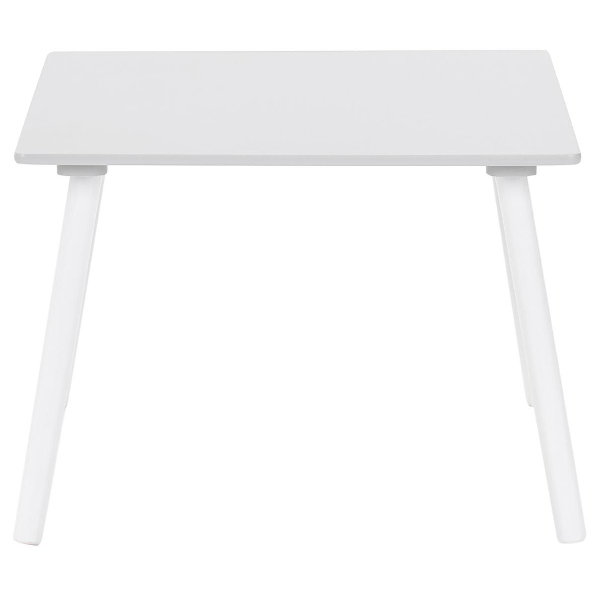 KINDERTISCH mit Stühlen Weiß Mimili - Dunkelgrau/Weiß, Holz/Holzwerkstoff (60/43/60cm) - Beliani
