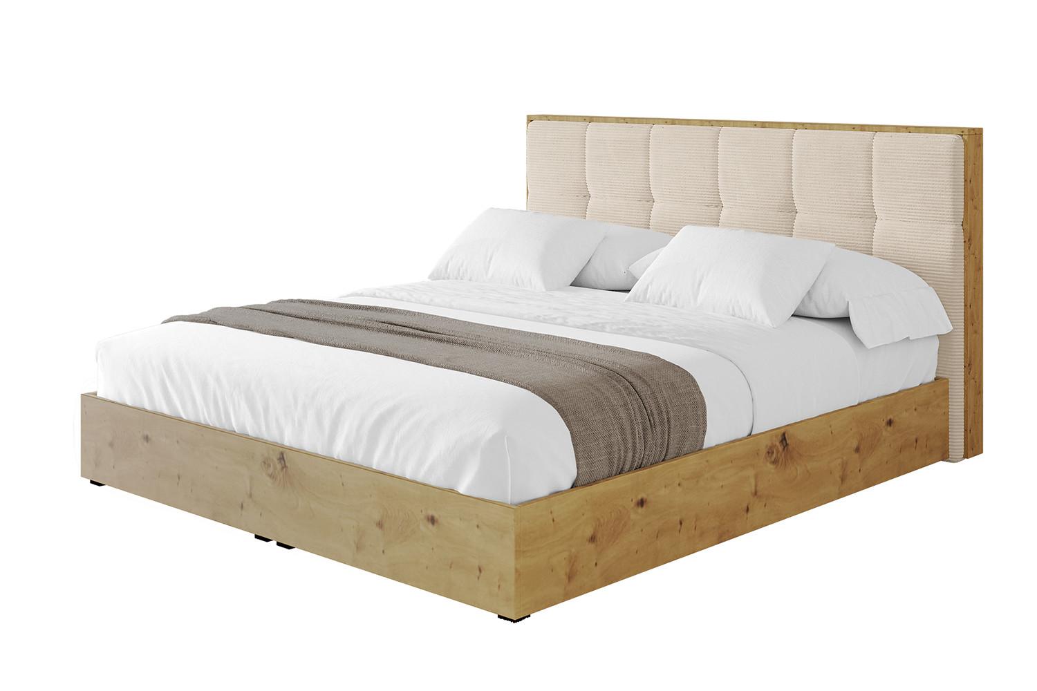 POLSTERBETT mit Bettkasten und Lattenrost, Bett mit Matratze H3/H4 - ENZO7 200x200 - Creme, Holzwerkstoff/Textil (200/200cm) - ALTDECOR