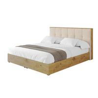 POLSTERBETT mit Bettkasten und Lattenrost, Bett mit Matratze H3/H4 - ENZO7 200x200 - Creme, Holzwerkstoff/Textil (200/200cm) - ALTDECOR