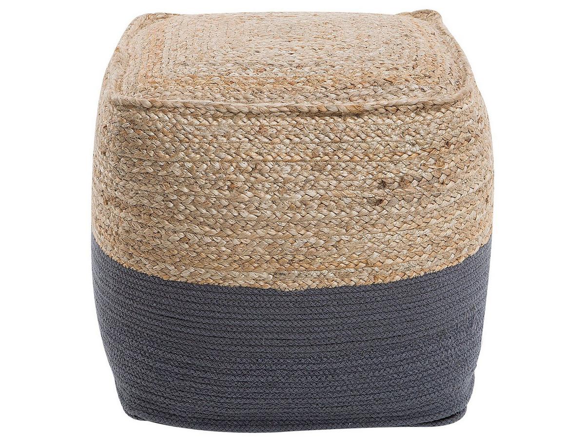 POUF Kirama 44/44/44 cm - Beige, Naturmaterialien (44/44/44cm) - Beliani