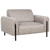 SESSEL Hellgrau Askim - Schwarz/Grau, Textil (123/79/95cm) - Beliani