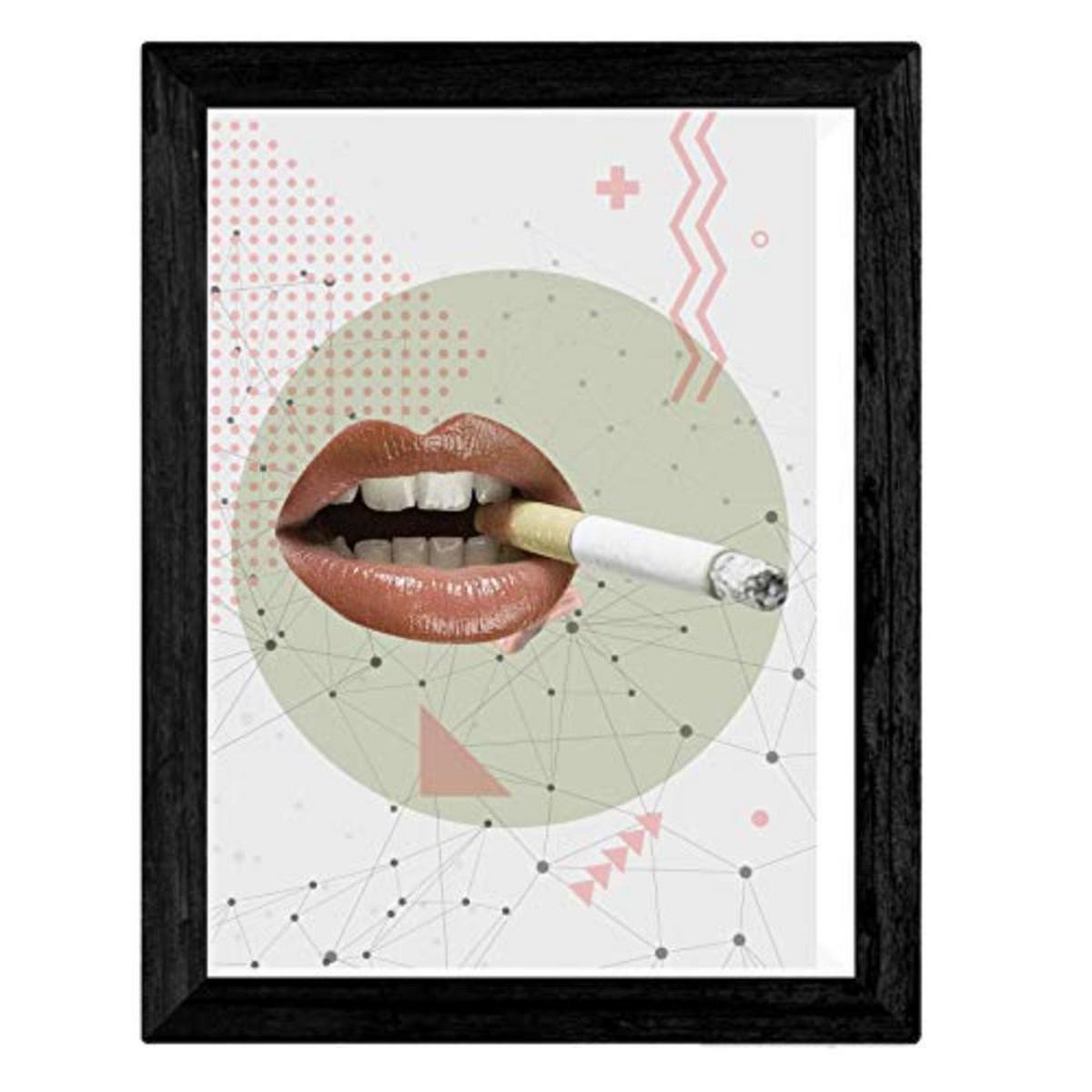 POSTER Set mit 4 Collage A4 Schwarzer Rahmen - Schwarz, Papier (29.7/3cm) - Nacnic