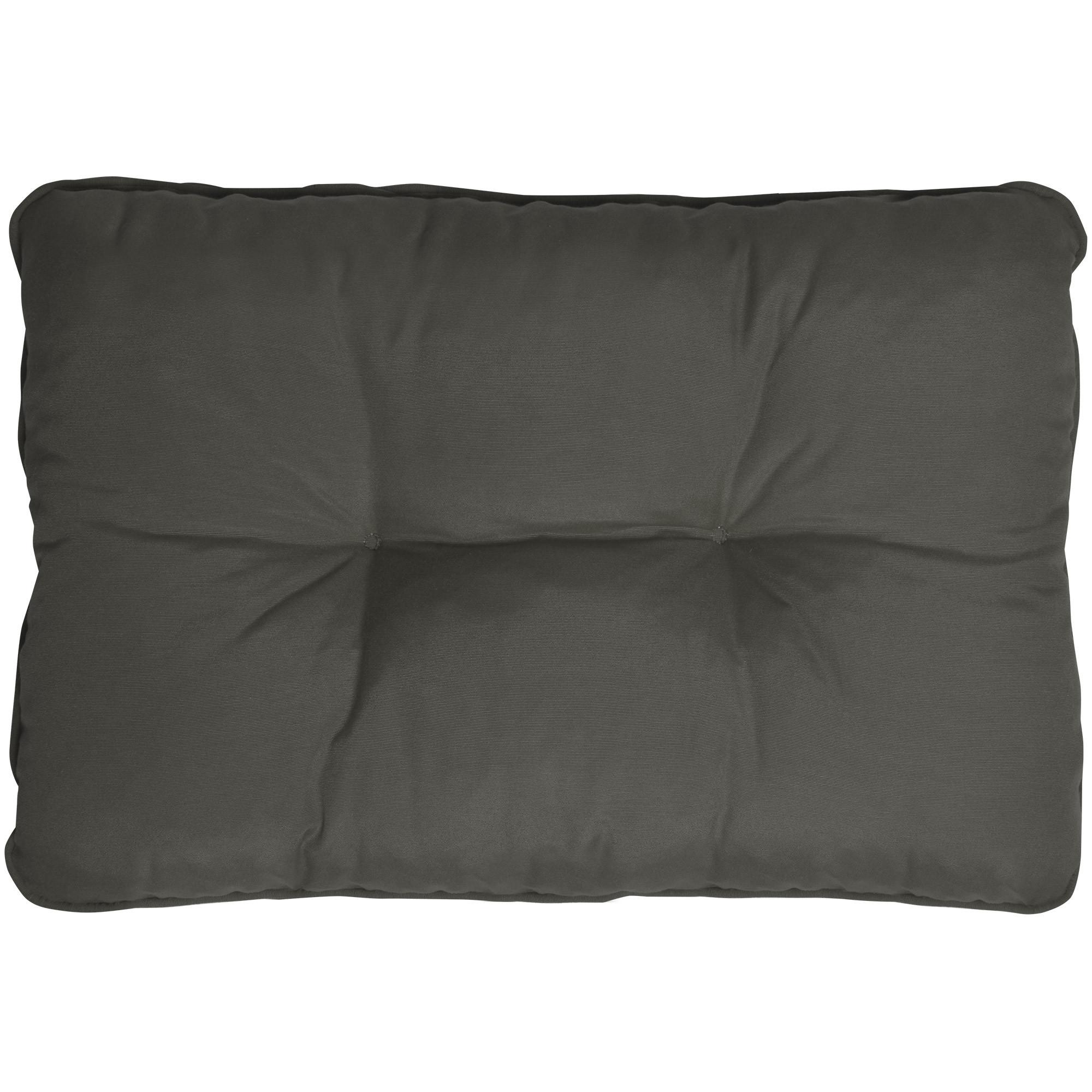 LOUNGEKISSEN Flair Outdoor Rücken 50/40/12cm Graphitgrau - Graphitfarben, Textil (40/12/50cm) - Beautissu 