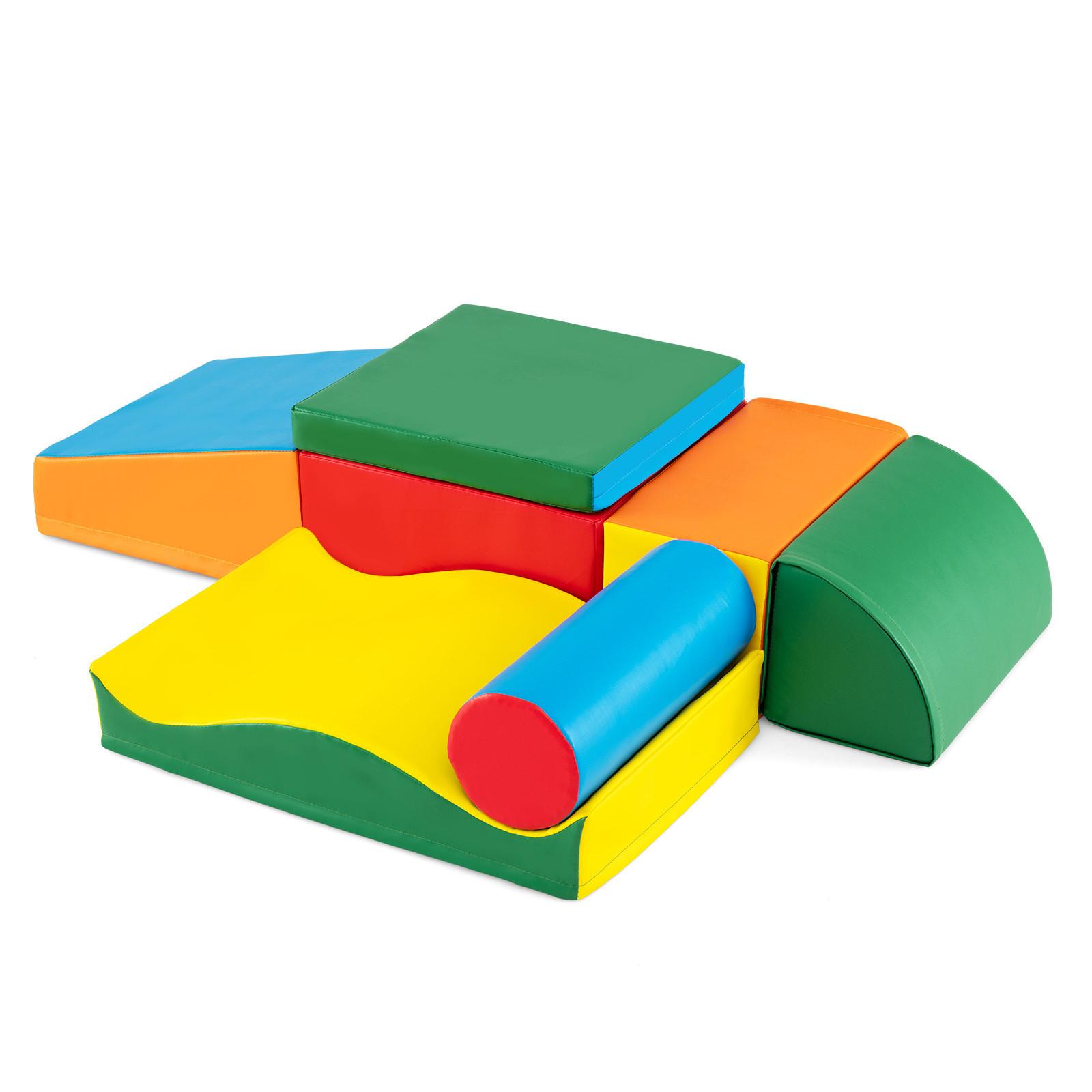 SCHAUMSTOFFBLOCK Farbig (7-teilig) - Multicolor, Leder (40/20/40cm) - COSTWAY