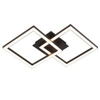 LED-DECKENLEUCHTE Tannwall 6.0/47.0/29.5 cm - Schwarz, Metall (29.5/6/47cm) - ZMH