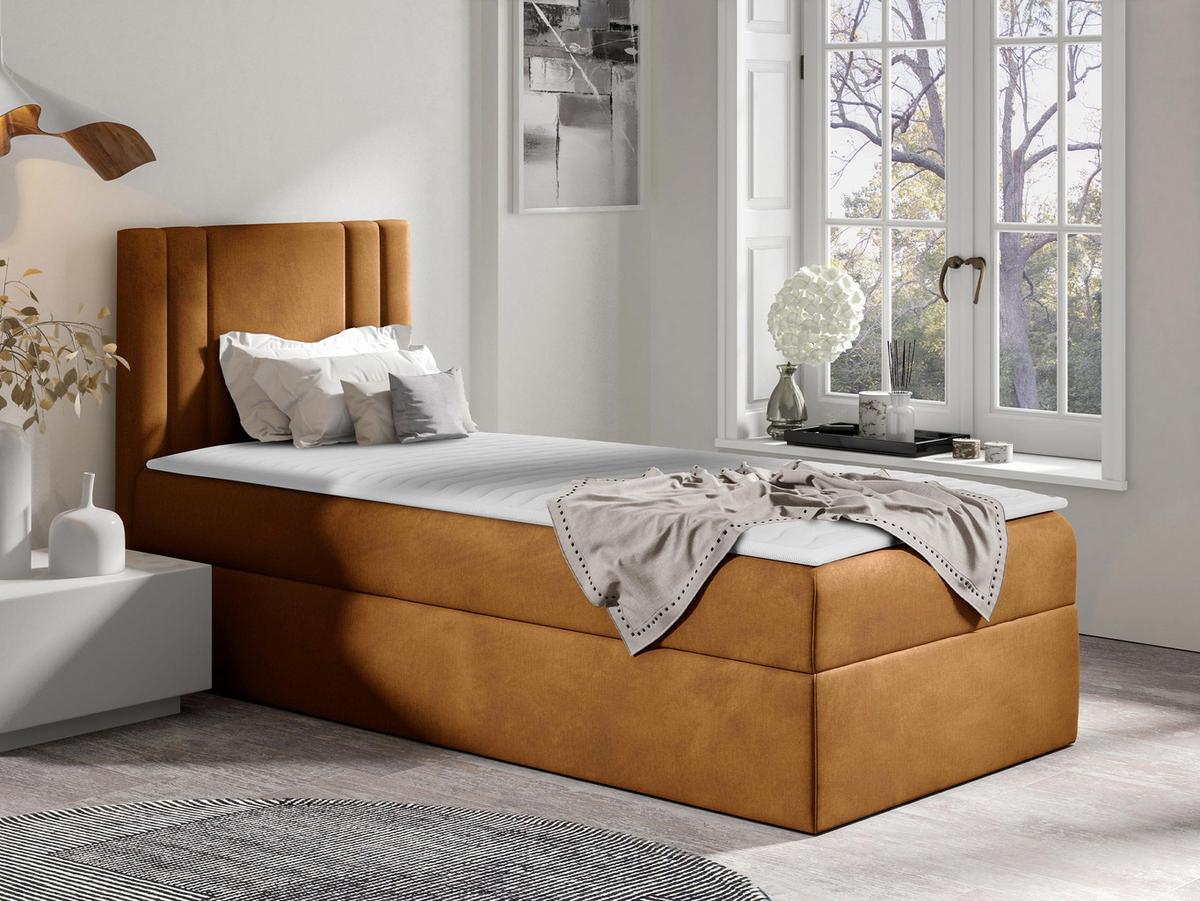 BOXBETT Carmen Mini, Seite zum Öffnen des Bettkastens: Links - H3 - Bronzefarben, Holz (100/200cm) - MIRJAN24