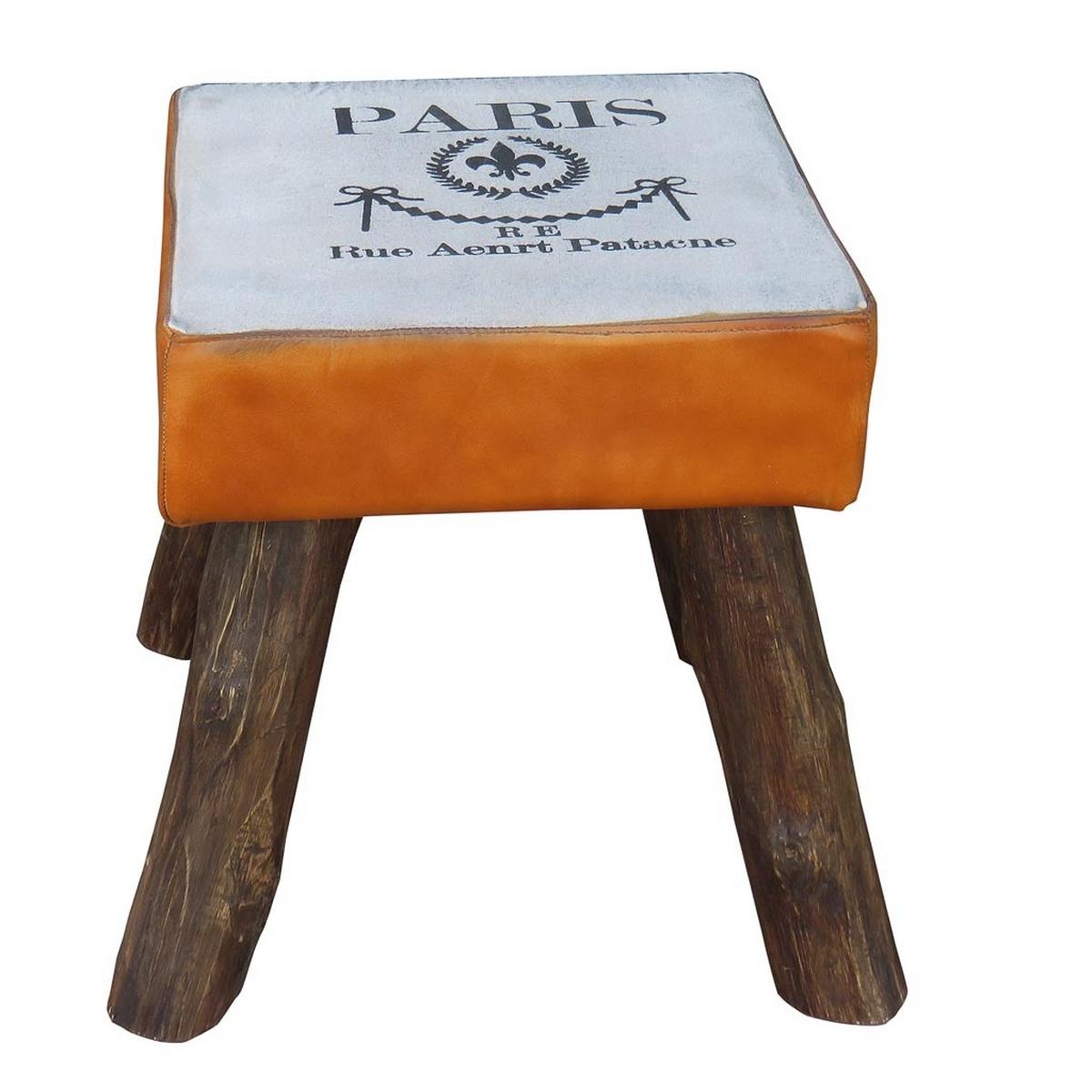 HOCKER, braun, 44x45cm - Multicolor, Holz (44/45/44cm) - Wanderlust