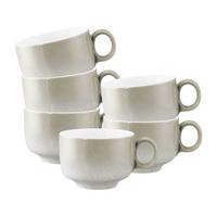 MILCHKAFFEETASSEN MIT HENKEL Sento Home Aura cream 350 ml 6er Set - Creme, Keramik (0.35L) - Seltmann Weiden